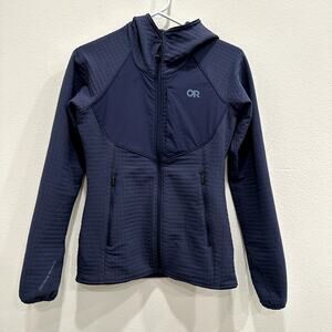 Outdoor Research Women's XS Navy Vigor Plus Fleece Jacket Full Zip Up Gorpcore
